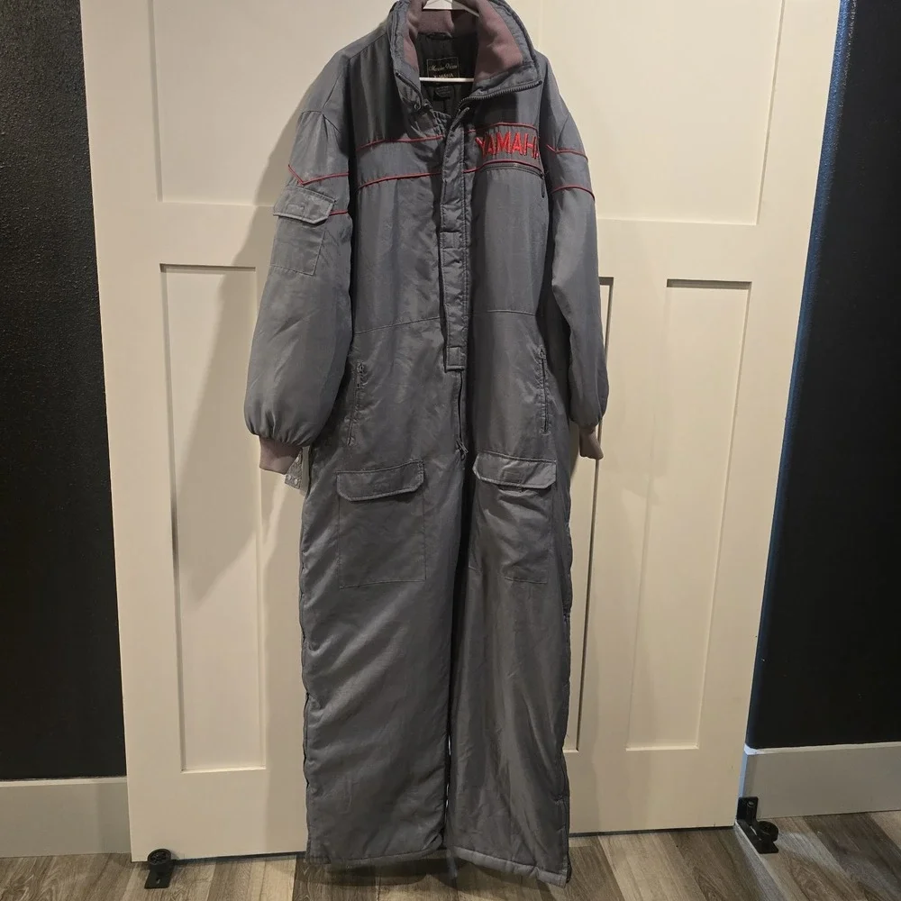 Genuine Yamaha‎ Snowmobile Suit Quilted Heavyweight Hooded Pockets  Men's XL